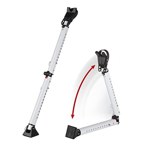 Master Lock Compact Door Stopper Folding Security Bar, Adjustable for Hinged and Sliding Doors, White, 270EC