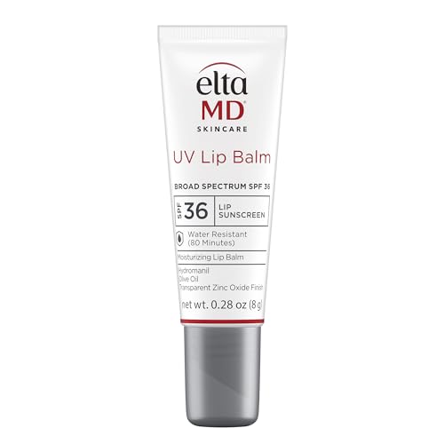 EltaMD UV SPF Lip Balm Sunscreen, SPF 36 Sunscreen Lip Balm with SPF, Moisturizes and Protects Dry Lips, Water Resistant up to 80 Minutes, 0.28 Tube