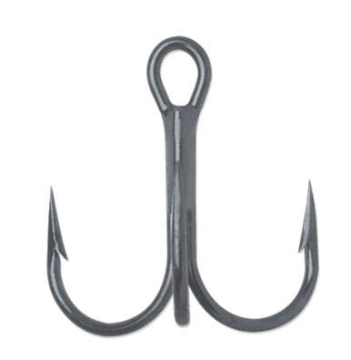 VMC 9651 X-Strong Short Round Bend Treble Hook 25 Pack - Black Nickel (6(25 Pack))