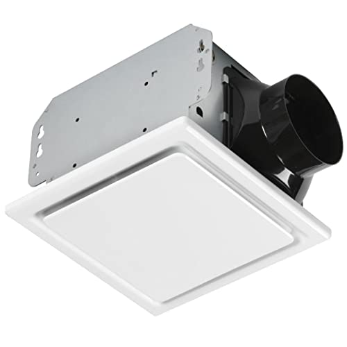 Homewerks 7140-80 Bathroom Fan Ceiling Mount Exhaust Ventilation, 1.5 Sones, 80 CFM, White