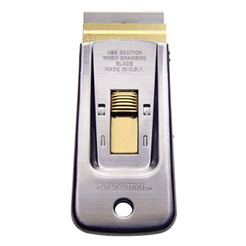 American Line Heavy Duty Window Scraper with 5 Blades - Full Metal Body for Longevity and High Carbon Steel Blades for Optimized Sharpness and Durability - 66-0445