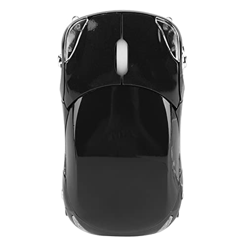 ASHATA Mouse, 2.4G Sport Car Shaped Mouse Bluetooth Optical Mouse with USB Receiver,Portable Cute 1600DPI Mouse for PC Desktop Laptop Tablet Gaming Office(Black)
