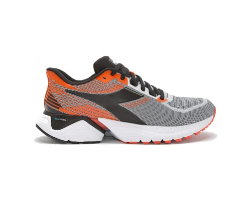 Diadora Men's Mythos Blushield Vigore (Silver Dd/Black/Mandarin, US Footwear Size System, Adult, Men, Numeric, Medium, 11.5)