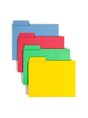 Smead 3-in-1 SuperTab Section Folder, 1/3-Cut Oversized Tab, Letter Size, Assorted Colors, 12 per Pack (11905)