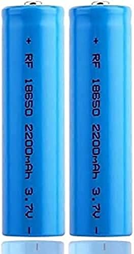 NYASAA Rechargeable battery3.7V Li-ION Rechargeable Batteries 2200mAh High Capacity Button Top Lithium Batteries for Solar Lights, Doorbell, Control, Garden Lights 2pcs