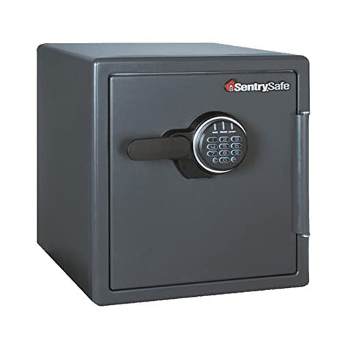 SentrySafe Fireproof Money Safe with Shelf and Impact Resistance, Ex: 17.8 x 16.3 x 19.3 in, Black