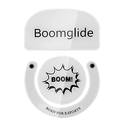 Mouse Feet Glass Mouse Skates - Gain Speed, Precision, Control and Playing Comfort, Mouse Pads for Logitech G Pro X Wireless Gaming Mouse Feet Replacement (White)