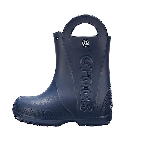 Crocs unisex child Rain Boot, Navy, 8 Toddler US