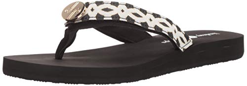 LINDSAY PHILLIPS Women's Lulu Tu Flip-Flop, Black, 8