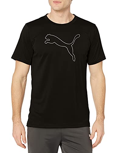 PUMA mens Performance Cat Tee T Shirt, Puma Black, Medium US