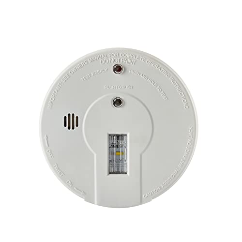 Kidde Smoke Detector with Safety Light for Hearing Impaired, Battery Operated Smoke Alarm, Ideal for Hallways or Deaf People