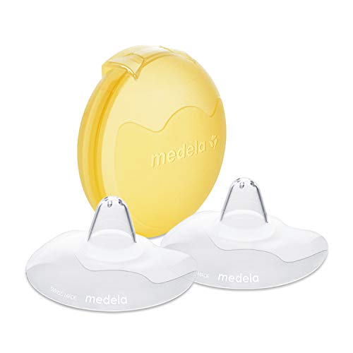 Medela Contact Nipple Shield for Breastfeeding, 20mm Small Nippleshield, For Latch Difficulties or Flat or Inverted Nipples, 2 Count with Carrying Case, Made Without BPA, 3 Piece Set