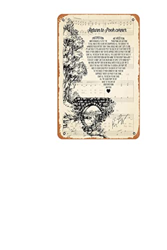 Kenny Loggins Returns To Pooh Corner Heart Lyric Typography Signed For Fan Poster Wrapped Canvas Retro Tin Sign Sign for Street Garage Family Cafe Bar People Cave Farm Wall Bathroom Decoration Crafts