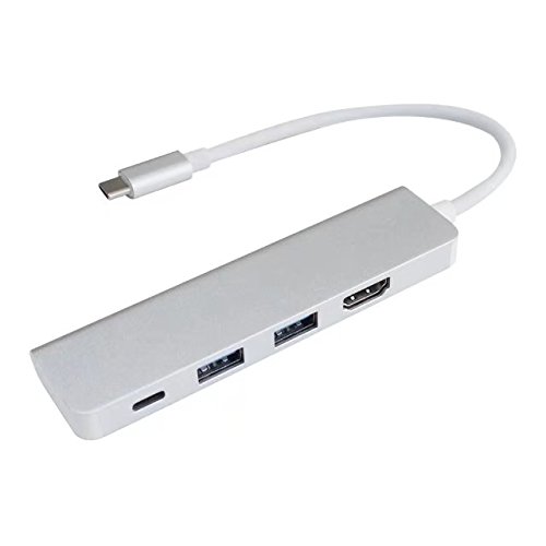 TechCode USB C Hub, Lightweight Type C Hub Adapter with HDMI 4 in 1 USB 3.0 Adapter for MacBook Hub USB Computer Peripherals USB Type C HDMI for MacBook Pro/MacBook Air, and More