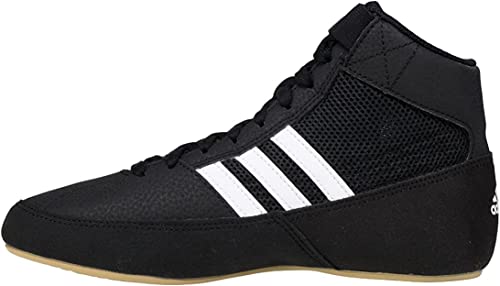 adidas Men's HVC Wrestling Shoe, Black/White, 9.5