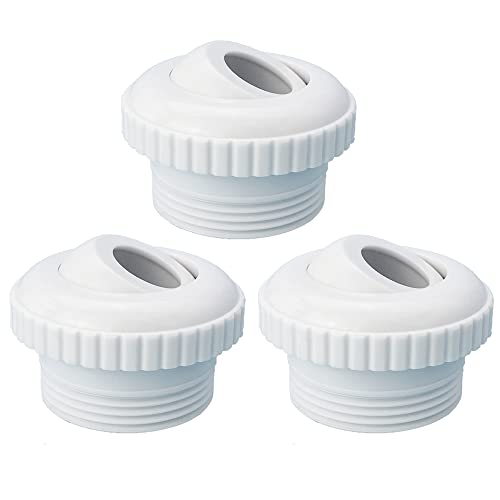 3 Pieces 3/4-Inch pool jet nozzles SP1419D Opening Water Directional Flow Inlet Pool Return Jet Fittings Spa with 1-1/2 Inch MIP Thread