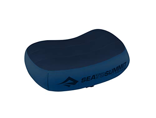 Sea to Summit Aeros Premium Inflatable Travel Pillow, Regular (13.4 x 9.4), Navy Blue