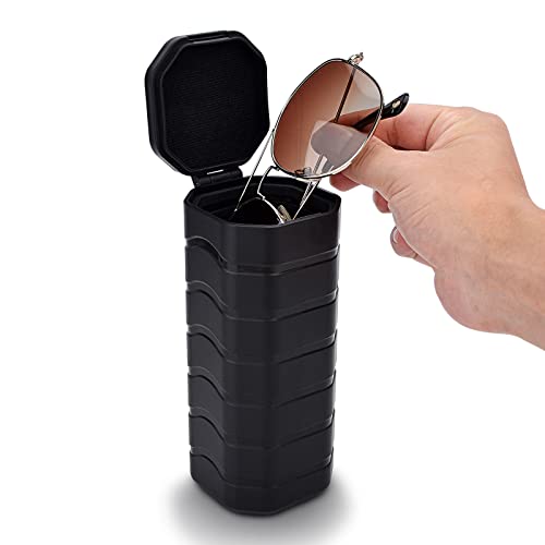 iGuerburn Luxury Large Glasses Case Waterproof Sunglasses Case Hard Shell Indestructible Safety Eyeglasses Eye Glasses Eyeglass Case Men Travel Heavy Duty Sunglass Tube Case for Oakley Ray Ban Aviator