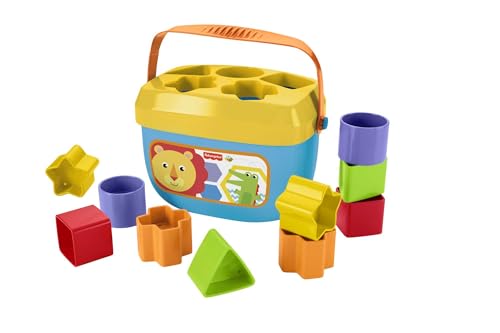 Fisher-Price Stacking Toy Baby's First Blocks Set of 10 Shapes for Sorting Play for Infants Ages 6+ Months