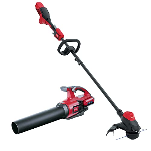 Toro Flex-Force Power System 60V Max Cordless Yard Tool Combo Kit, Brushless Handheld Leaf Blower & 13'' String Trimmer w/2.0Ah Battery & Charger