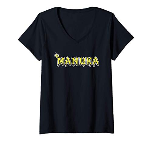 Womens Manuka Honey Bee Beekeeper Save The Bees Men Women Kids Fun V-Neck T-Shirt