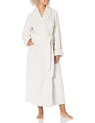 Natori Women's Plush Sherpa Robe Length 52', Bone, Small