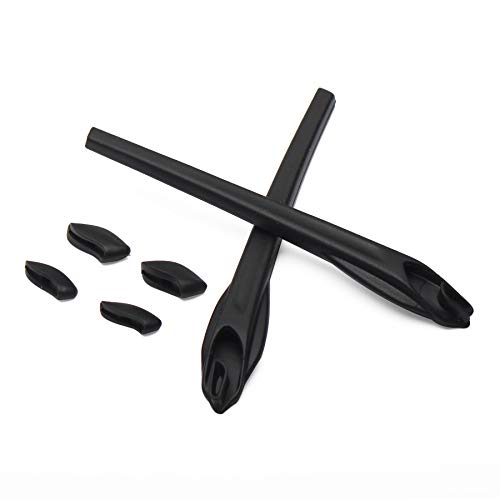 ToughAsNails Black Replacement Rubber Kits Ear Socks and Nose Pads for Oakley Flak 2.0 XL OO9188/Flak 2.0 OO9295 Sunglasses