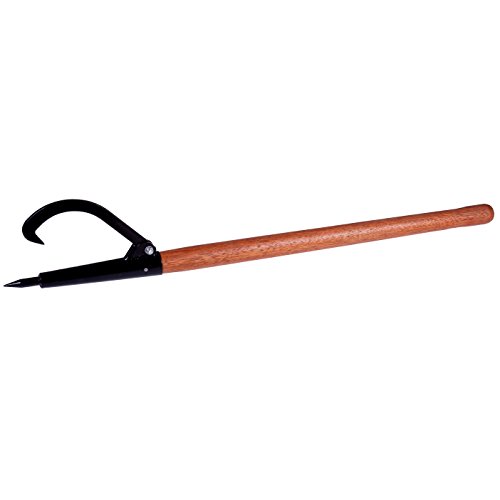 RuggedMade Wood Log Peavey Hand Tool, 4 Foot Wooden Handle