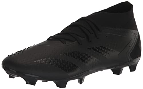 adidas Unisex Predator Accuracy.2 Firm Ground Soccer Shoe, Black/Black/White, 10.5 US Men