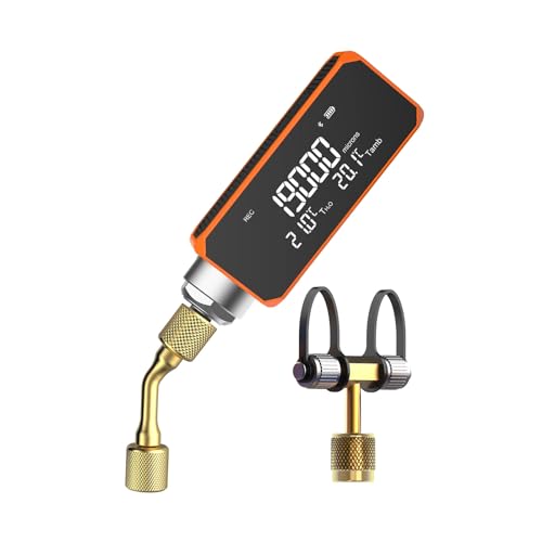 Elitech VGW-Mini Wireless Digital Vacuum Gauge with Adaptor Rechargeable Pressure Tester Meter HVAC 0-19000 Micron, Alarms via APP, Offline Recording, Temp Compensation, 1/4' SAE