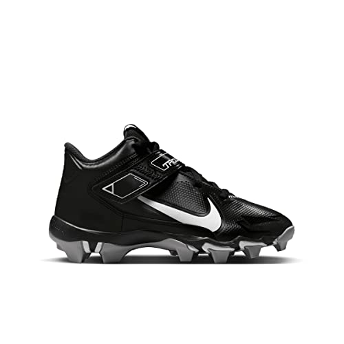 Nike Youth Force Trout 8 Keystone Rubber Molded Baseball Cleats Black | White Size 4.5 Medium