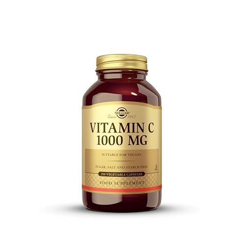 Solgar Vitamin C 1000 mg, 250 Vegetable Capsules - Antioxidant & Immune Support - Overall Health - Healthy Skin & Joints - Bioflavonoids Supplement - Non GMO, Vegan, Gluten Free, Kosher - 250 Servings