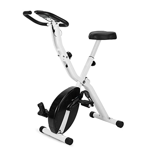 PLENY Basic Folding Exercise [Bike for [Home], Upright Indoor Cycling, Foldable [Stationary] [Bike] Machine with Large Comfortable Seat Cushion and Tablet Holder for [Home] Gym Workout