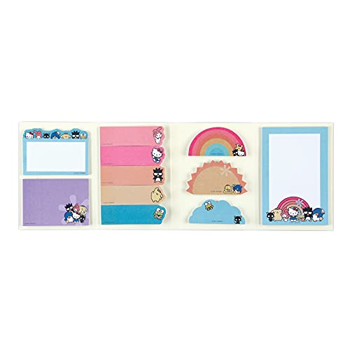 Sticky Note Booklet - Hello Kitty and Friends. 220 Repositionable Sticky Notes Total - 11 Pads with 20 Sheets Each by Erin Condren. Measures 3.2' x 4.5' x 0.5'