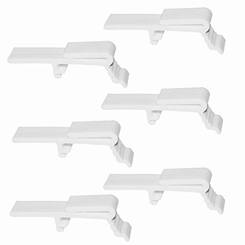 6pcs Valance Clip Vertical Blinds Dust Cover Holder Bracket for 1-1/2' or 1-9/16' Head Rails Across The Top