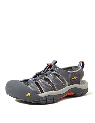 KEEN Men's Newport H2 Closed Toe Water Sandals, India Ink/Rust, 10