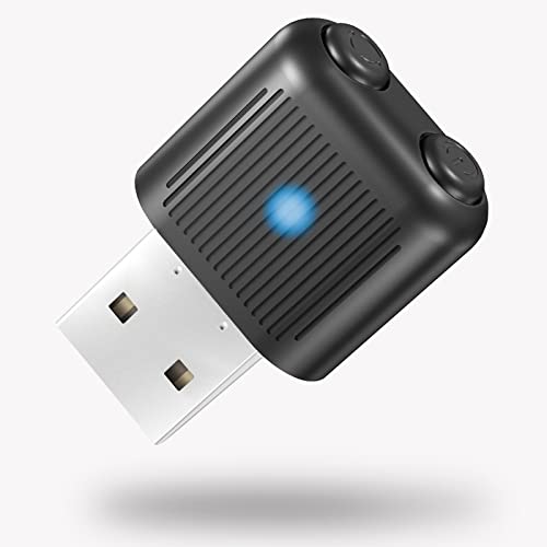 Dofuhem Mini With 2 Buttons Tiny Mouse Jiggler, Undetectable USB Mouse Shaker, Mouse Mover with Separate Buttons for Modes and ON/Off, Random Movement Keep Computer Active, Include USB-C Adapter & Cap