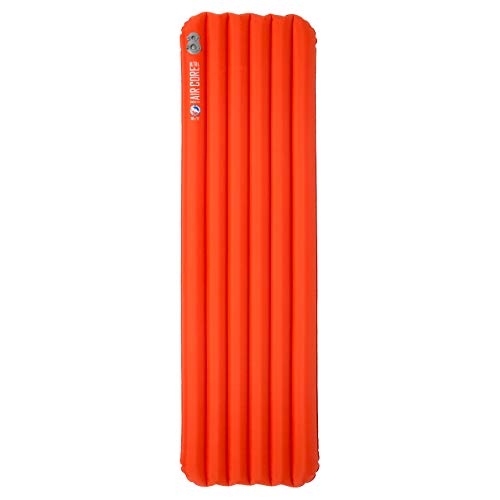 Big Agnes Insulated Air Core Ultra Sleeping Pad, Orange, 25x72 (Wide Regular)