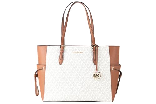 Michael Michael Kors Gilly Large Jet Set Travel Drawstring Tote Vanilla MK Signature