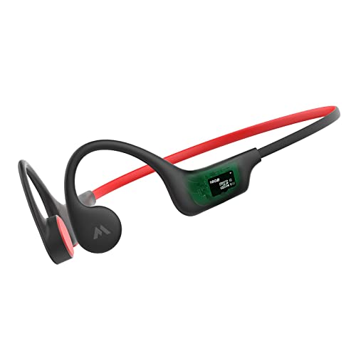 Hostena Bone Conduction Headphones with MP3 Player 16G Built-in Memory, Wireless Bluetooth Open Ear Headphones Magnetic Charging, IP67 Waterproof for Sports,Podcast and Workouts