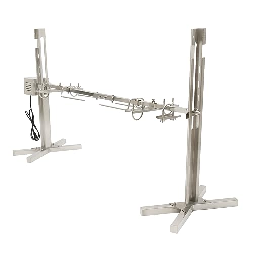 DNYSYSJ 53' Roaster Rotisserie Spit Pig Hog Lamb Roast BBQ Picnic Outdoor Cooker Grill 25W Stainless Motor