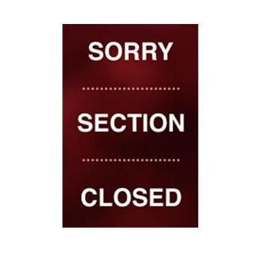 Crowd Control Sign, 22'x28', Section Closed'
