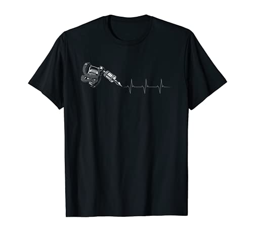 Tattoo gun lifeline heartbeat tattoo artist T-Shirt