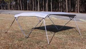 Vortex Grey/Gray 4 Bow Bimini Top 10' Long, 85-90' Wide, 54' High, Pontoon/Deck Boat Complete Kit, Frame, Canopy, and Hardware 1 to 4 Business Day DELIVERY