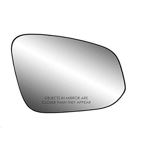 Passenger Side Heated Mirror Glass w/backing plate, Toyota 4Runner, Tacoma, RAV4 (US & Japan built) single lens, w/o Blind Spot Detection System, w/o spot mirror