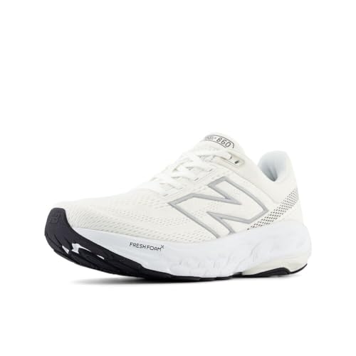 New Balance Women's Fresh Foam X 860 V14 Running Shoe, White/Sea Salt/Black, 9