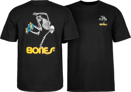 Powell Peralta Skateboard Skeleton T-Shirt, Black, Medium
