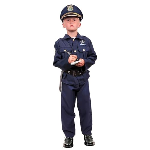 Kangaroo Deluxe Police Costume For Kids I Police Accessories Play Set I 15 Pcs Role Play Cop Costume & Dressup Accessories Include Police Hat, Shirt, Pants, Belt, Holster, and Whistle