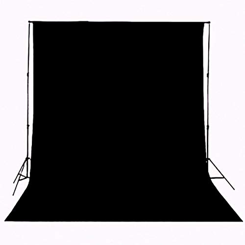 HMTfoto Background Solid Black Backdrop Muslin Portrait Background Screen for Photo Backdrop Video Photography Studio(5x7ft, Black)