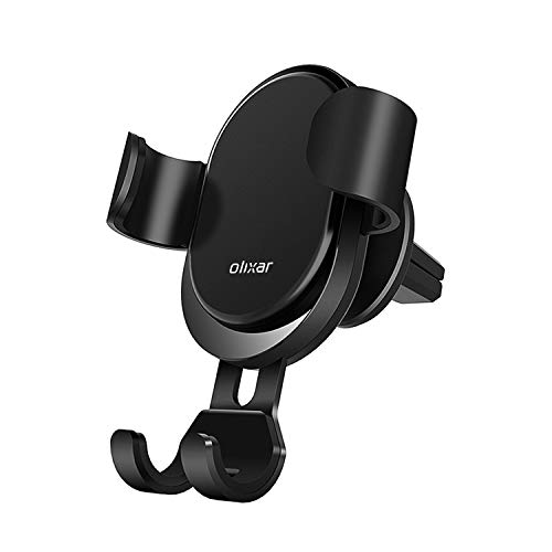 Olixar Gravity Car Phone Holder - Car Air Vent Phone Holder Invent Gravity Auto-Grip - Universal Fit for All iPhone and Samsung Devices and More - Black